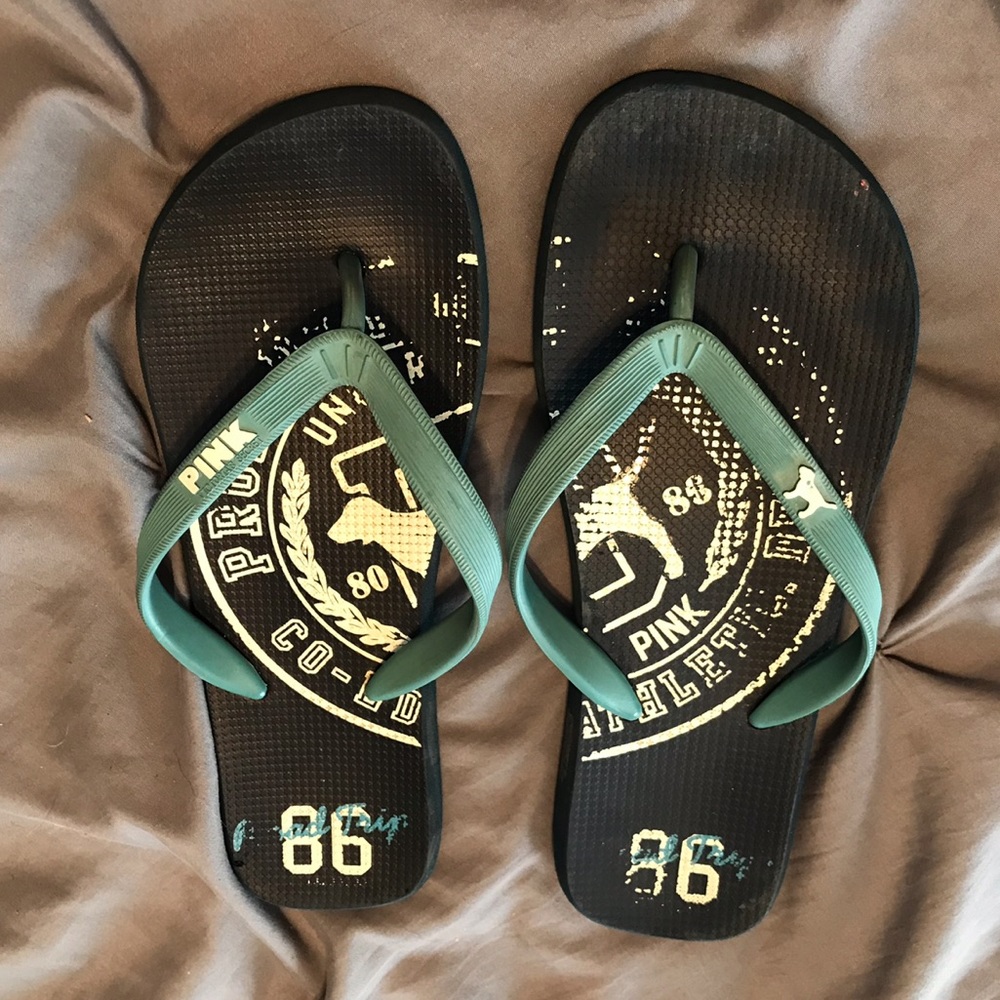 Pink flip flops